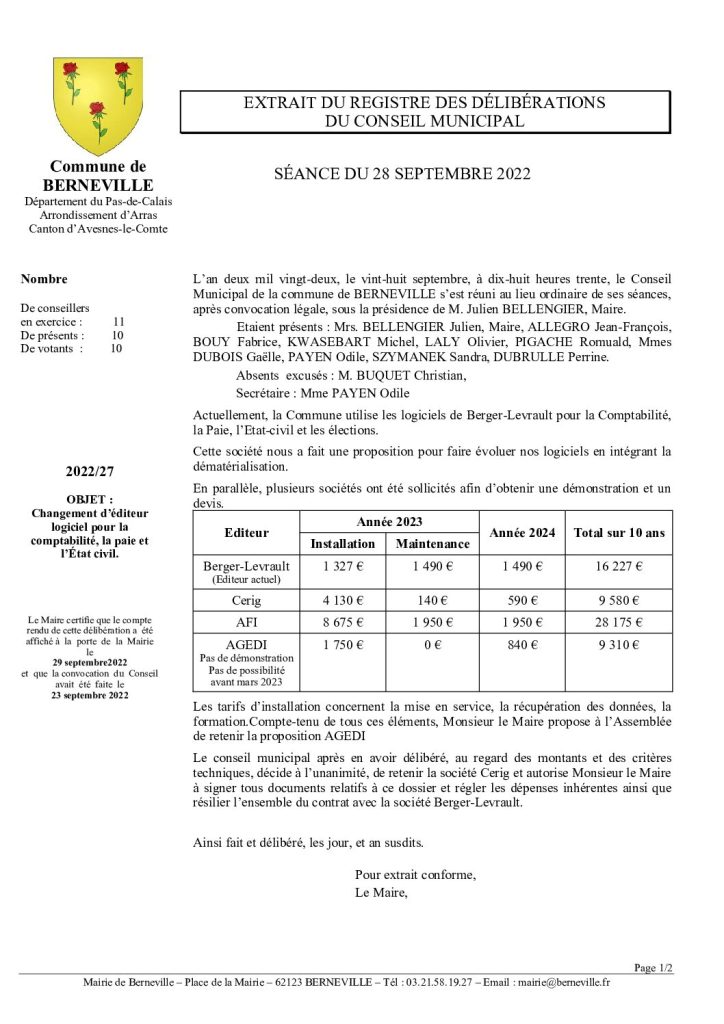 Délibération n°28 du 28 septembre 2022