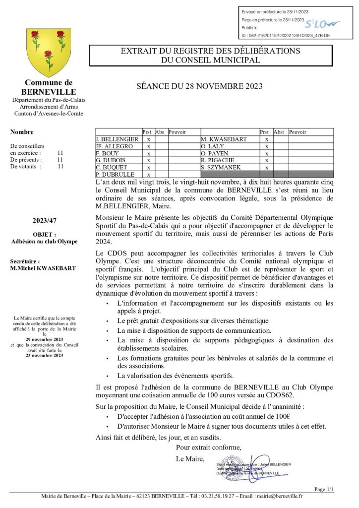 Délibération n°47 du 28 septembre 2023